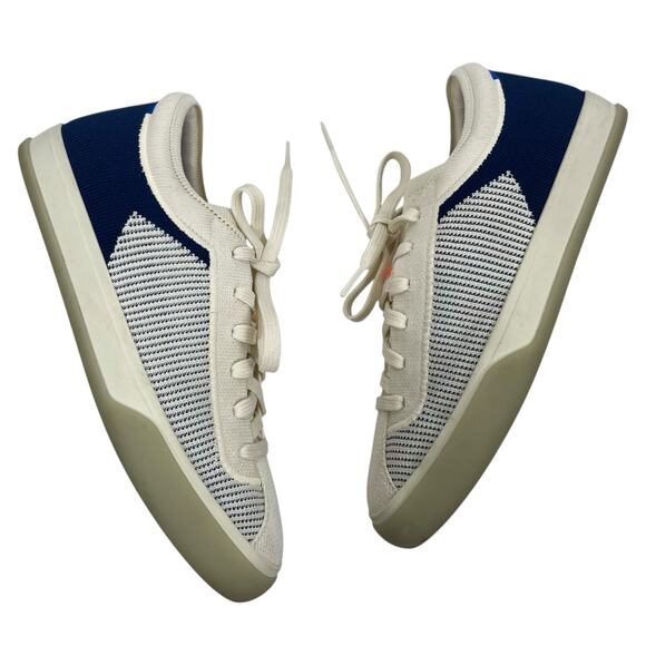 Rothy's The Lace Up Sneaker Knit Fabric Navy Orange Size 7 Limited Edition - Picture 6 of 12